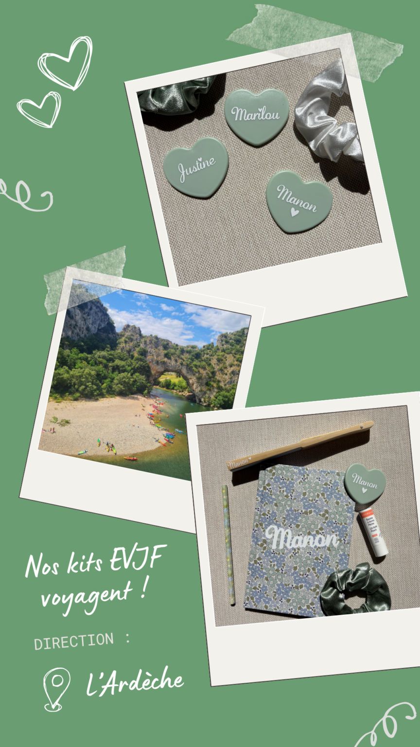Enterrement de vie de jeune fille kit ardèche