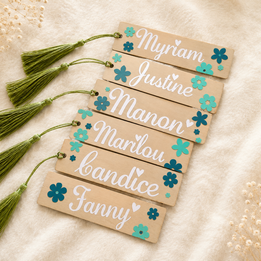 marque-page en bois personnalisé EVJF